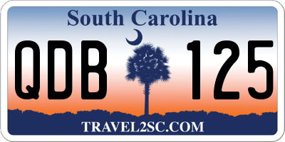 SC license plate QDB125