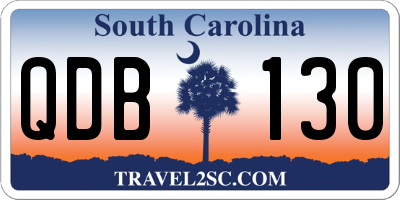 SC license plate QDB130