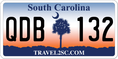 SC license plate QDB132
