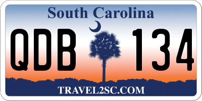 SC license plate QDB134