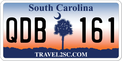 SC license plate QDB161