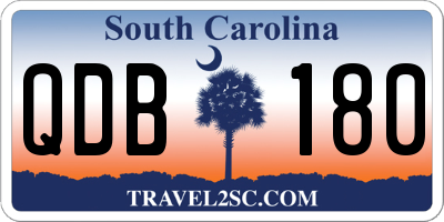 SC license plate QDB180