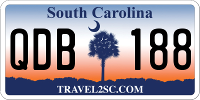 SC license plate QDB188