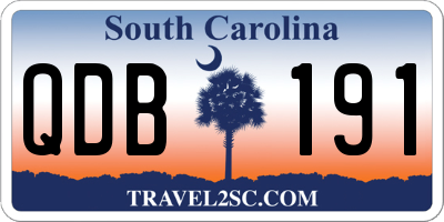 SC license plate QDB191