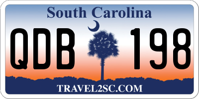 SC license plate QDB198