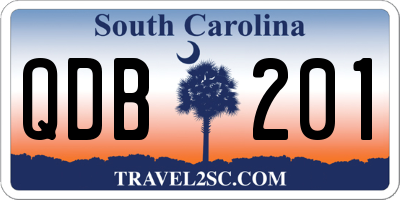 SC license plate QDB201