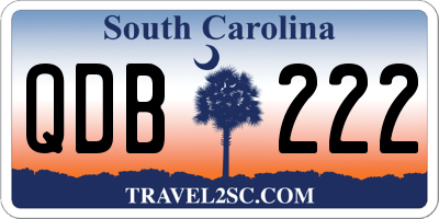SC license plate QDB222