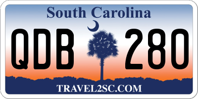 SC license plate QDB280
