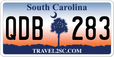 SC license plate QDB283