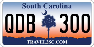 SC license plate QDB300