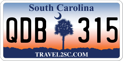 SC license plate QDB315
