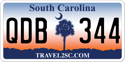 SC license plate QDB344