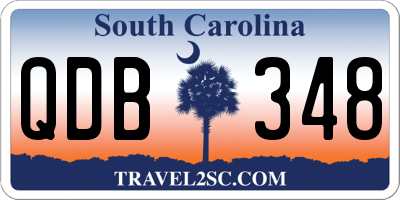 SC license plate QDB348