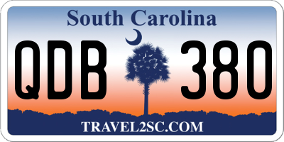 SC license plate QDB380