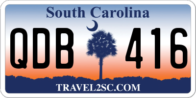 SC license plate QDB416
