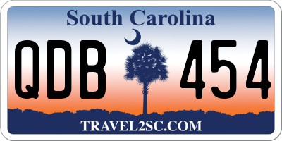 SC license plate QDB454