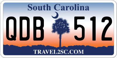 SC license plate QDB512