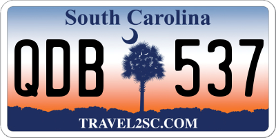 SC license plate QDB537