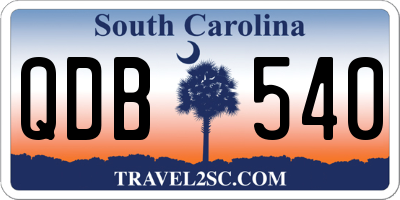 SC license plate QDB540