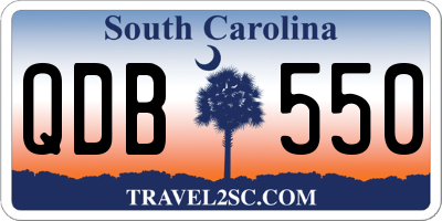 SC license plate QDB550