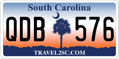 SC license plate QDB576