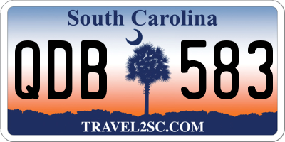 SC license plate QDB583