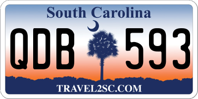 SC license plate QDB593