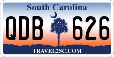 SC license plate QDB626