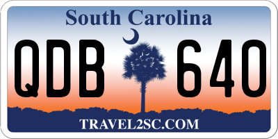 SC license plate QDB640
