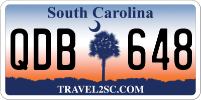 SC license plate QDB648