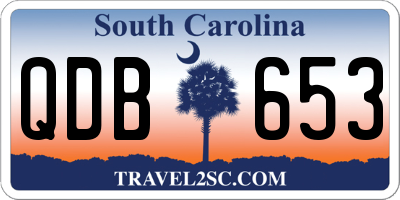 SC license plate QDB653