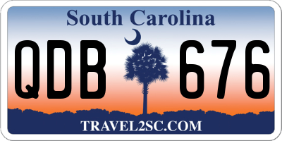 SC license plate QDB676