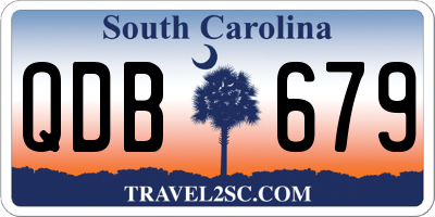 SC license plate QDB679