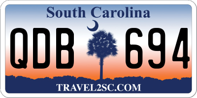 SC license plate QDB694