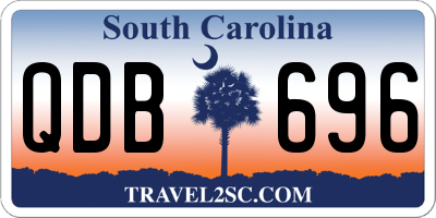 SC license plate QDB696