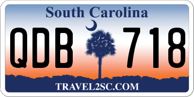 SC license plate QDB718