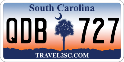 SC license plate QDB727