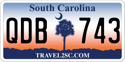 SC license plate QDB743