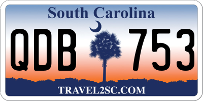 SC license plate QDB753