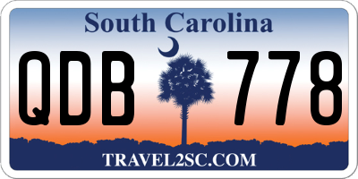 SC license plate QDB778