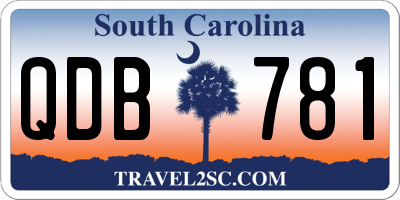 SC license plate QDB781