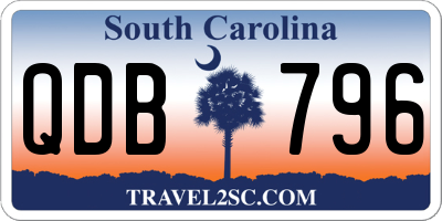 SC license plate QDB796