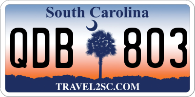 SC license plate QDB803