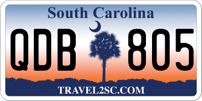 SC license plate QDB805