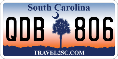 SC license plate QDB806