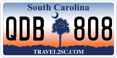 SC license plate QDB808