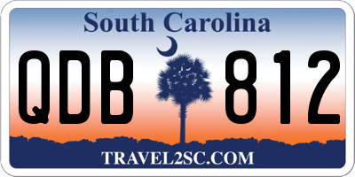 SC license plate QDB812