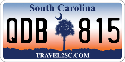 SC license plate QDB815