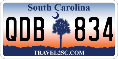 SC license plate QDB834