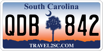 SC license plate QDB842